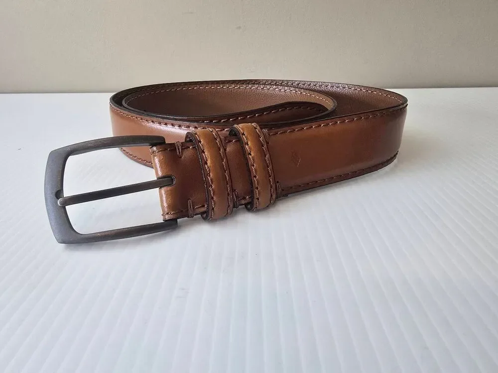 Joseph Abboud Leather Belt Brown Sz 34